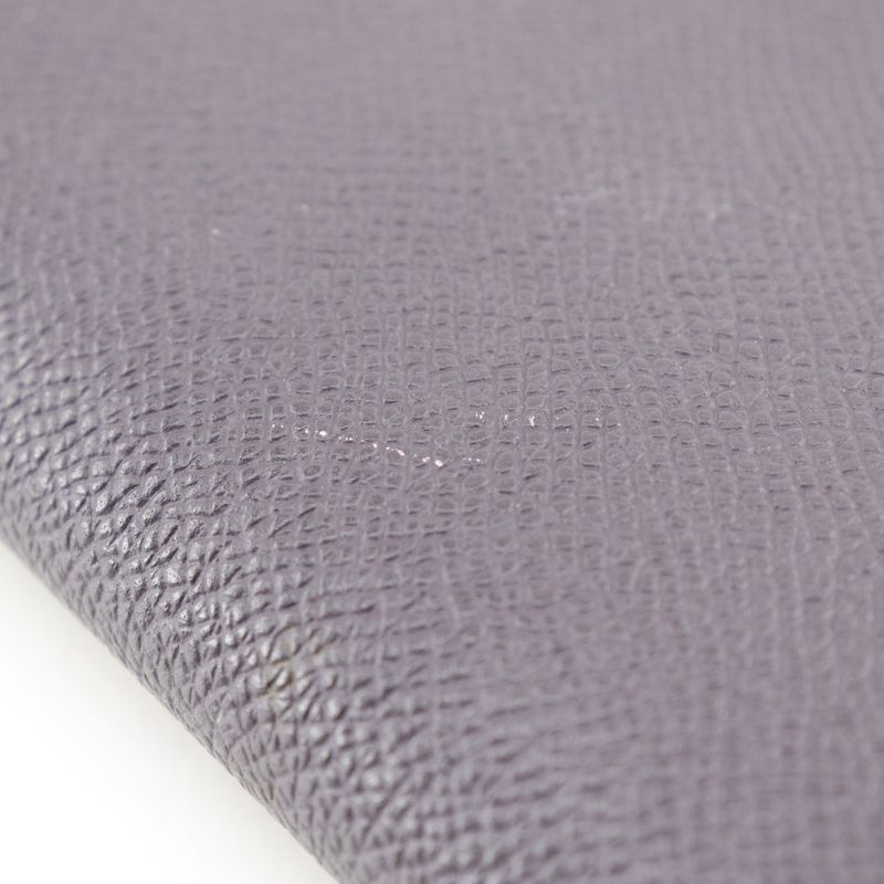 Hermes Azap Long Silk-in Vaux-epson Cassis Purple D Women Long Wallet