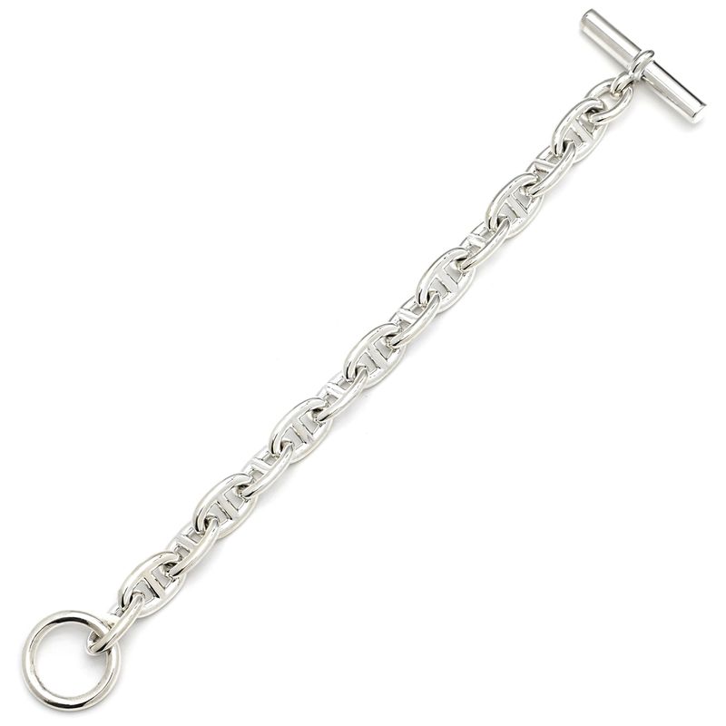 Hermes Bracelet Chaine D'ancre MM Silver 925 Silver 14 Frames Star Ring Silver