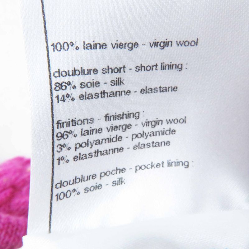 CHANEL 23A P75369 Wool Fuchsia (pinkish) Coco Mark Button Long Length Knit