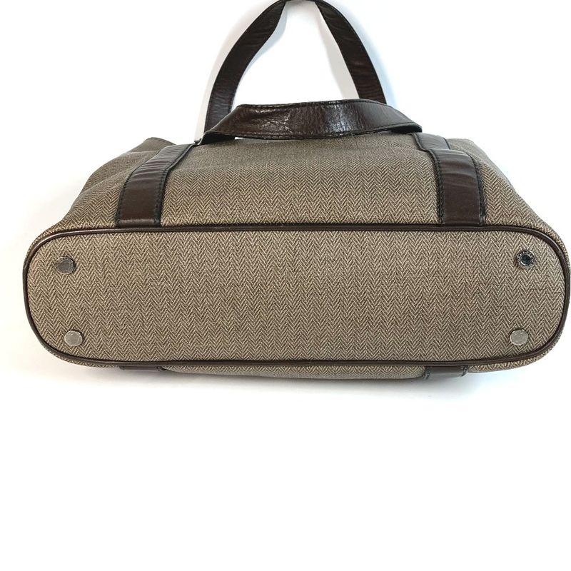 Bvlgari Shoulder Bag Weekend Logo Pvc/leather Gray