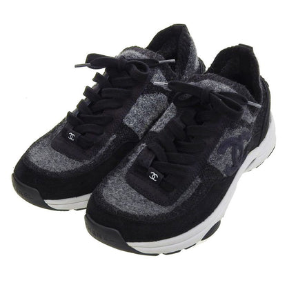 Super With Box Chanel 2023 Item G38750 Coco Mark Suede Socks Sneakers Shoes 38