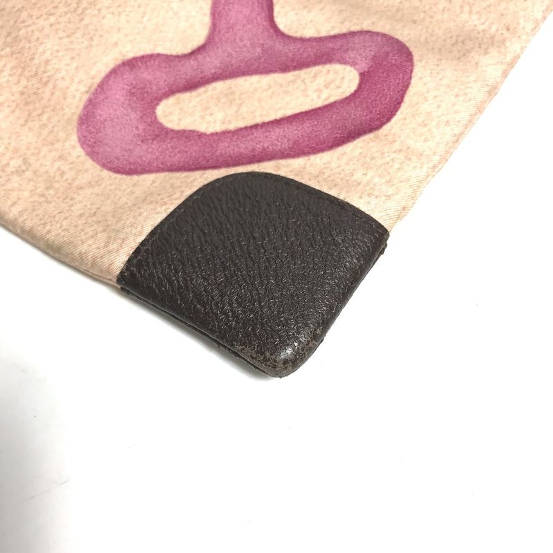 Bvlgari Bulgari Handbag Round Handle Canvas/leather Pink