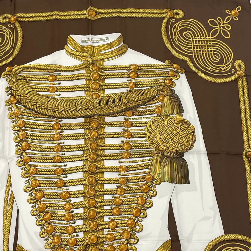 Hermes Carre 90 Brandebourgs Brandenburg Decor Scarf Silk Brahant