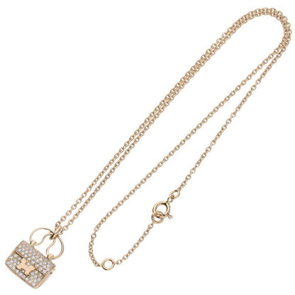 Hermes Amulet Constance 18K Pink Gold Diamond Necklace Men's