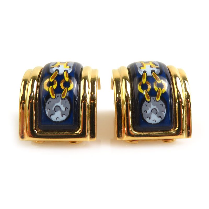 Hermes Earring Cloisonne Ware
