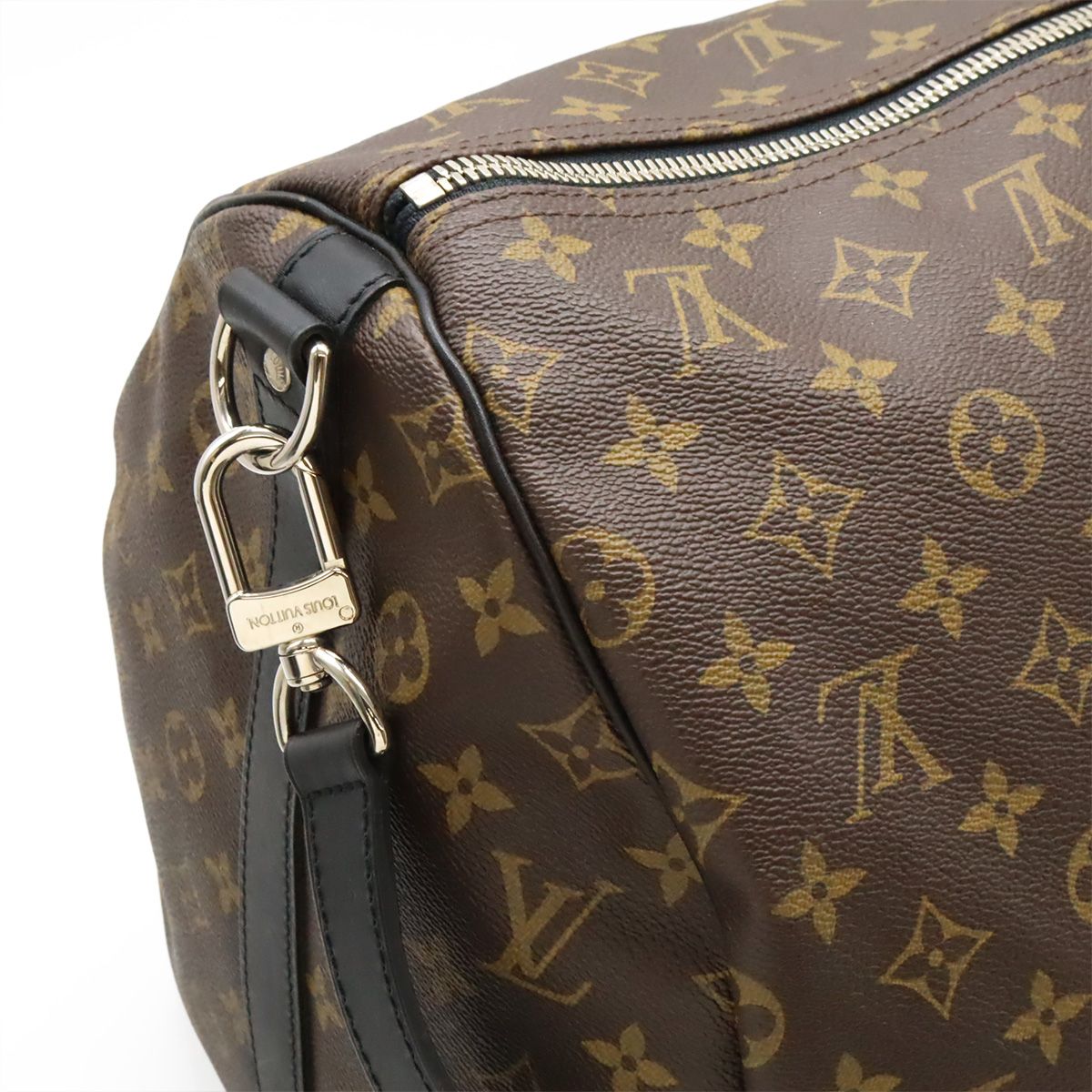 Louis Vuitton Monogram Macassar Keepall Bandoliere 55 Boston Bag Travel Bag
