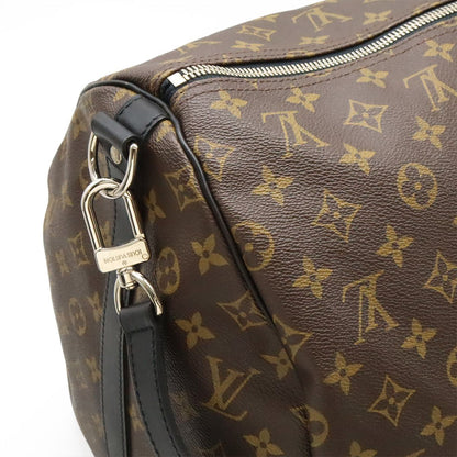 Louis Vuitton Monogram Macassar Keepall Bandoliere 55 Boston Bag Travel Bag