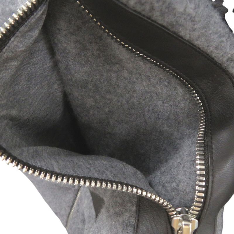 Hermes Knit Hooded Zip-up Hoodie 32-5733 Hoodie Wool Cashmere Gray 1383 Hermes