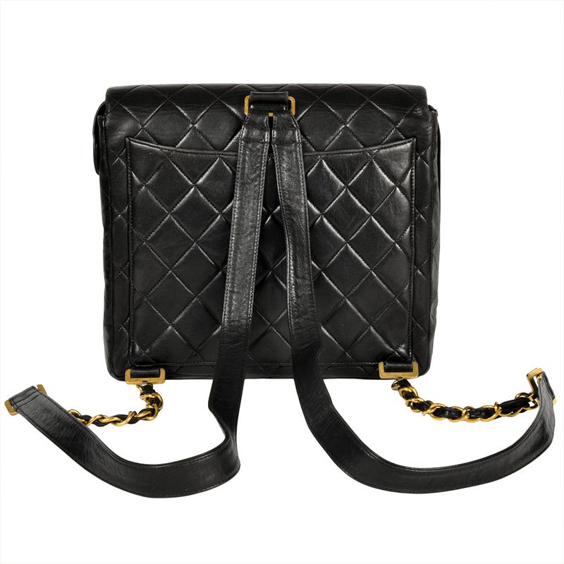 Chanel Matelasse Backpack Lambskin Gold Hardware Coco Mark Backpack