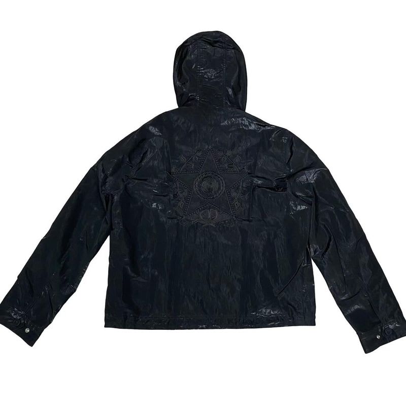 Christian Dior CD Logo Star Embroidery Nylon Jacket Mountain Hoodie Outerwear