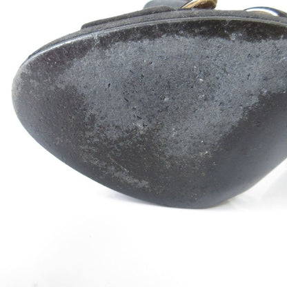 Good Hermes Suede Ankle Strap Sandals 34 21cm (8.27in) Equivalent Black Women's