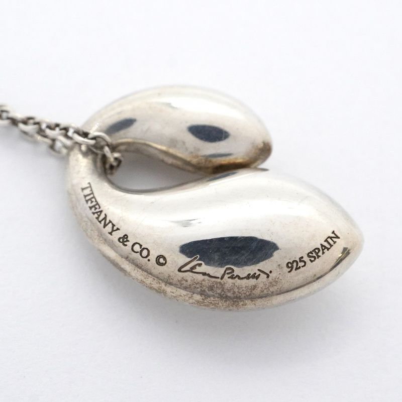 Tiffany & Co Necklace Double Teardrop Silver 925 Ladies