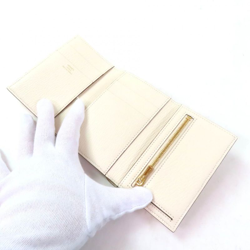 Hermes Bearn Combine Nata Gold Hardware H Logo Hardware Compact Wallet Chevre