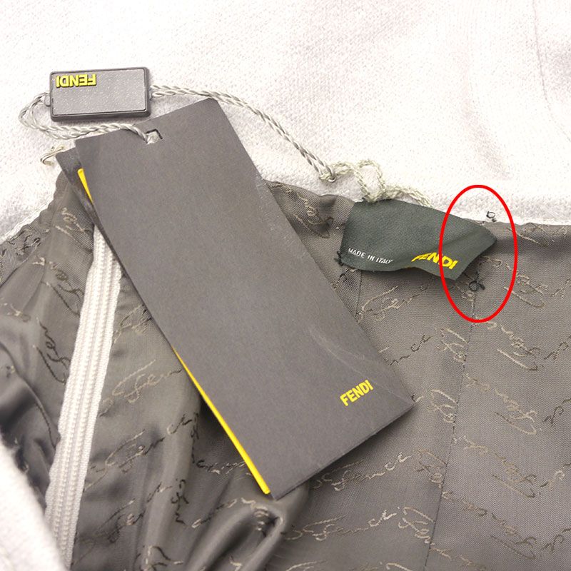 Fendi Wool Skirt 46 Gray *unused For A Reason