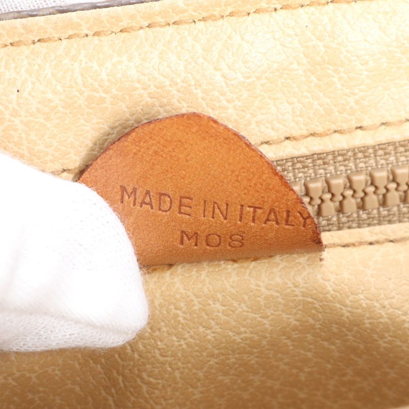 Vintage Celine Macadam Leather Shoulder Bag Crossbody Brown Tote Women's RRE