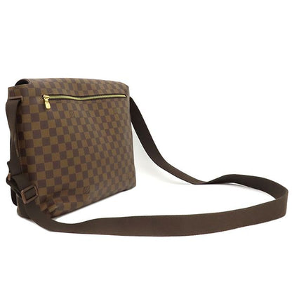 Louis Vuitton Shoulder Bag Brooklyn GM Damier Canvas Damier Ebene Gold Hardware