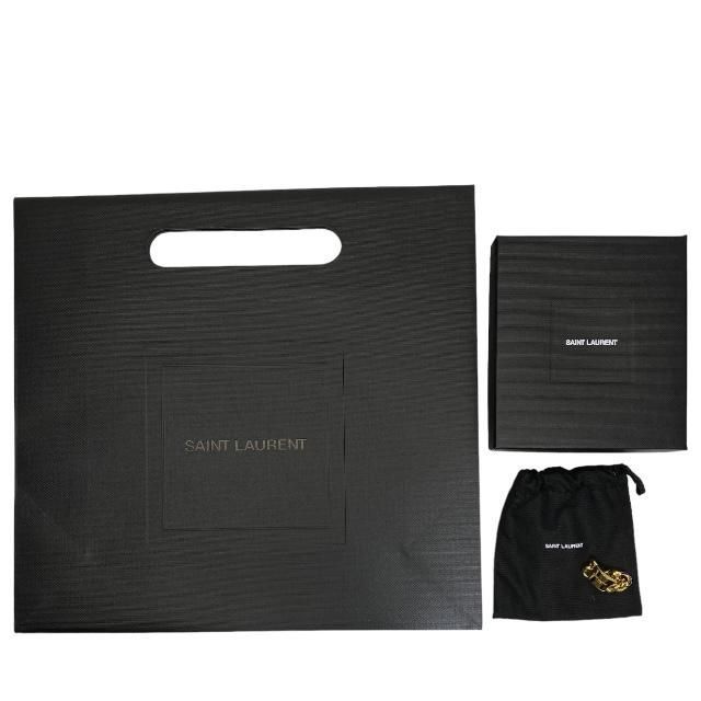 Saint Laurent Chunky Chain Ring Accessories Small Logo GP Gold Size 5 (size 8)