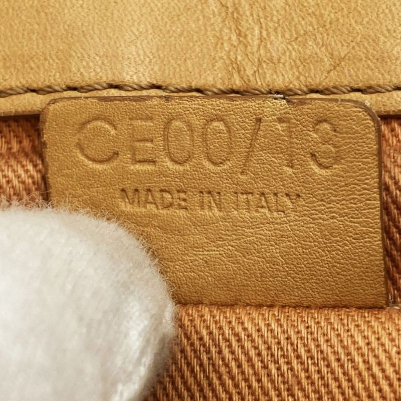 Celine CE00 13 Boogie Bag Handbag Beige Leather Women Men Fashion