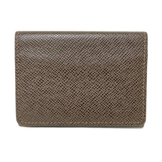 Louis Vuitton Business Card Case Taiga Enveloppe Carte De Visite M30928 Grizzly