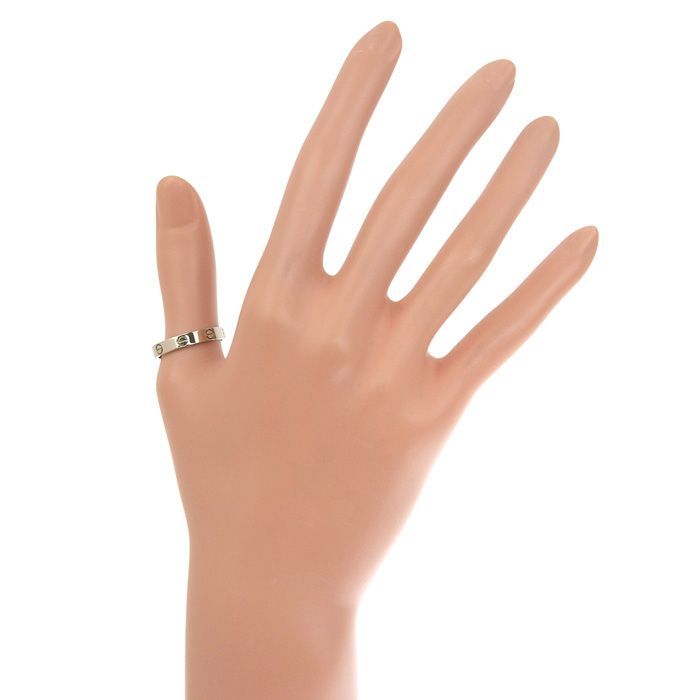 Cartier Mini Love Ring 18K White Gold 750 White Gold #59 Equivalent To #59 19