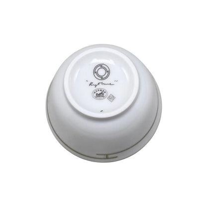 Hermes Teacup Rhythm Asian Teacup and Saucer with Lid H Logo Green White Hermes