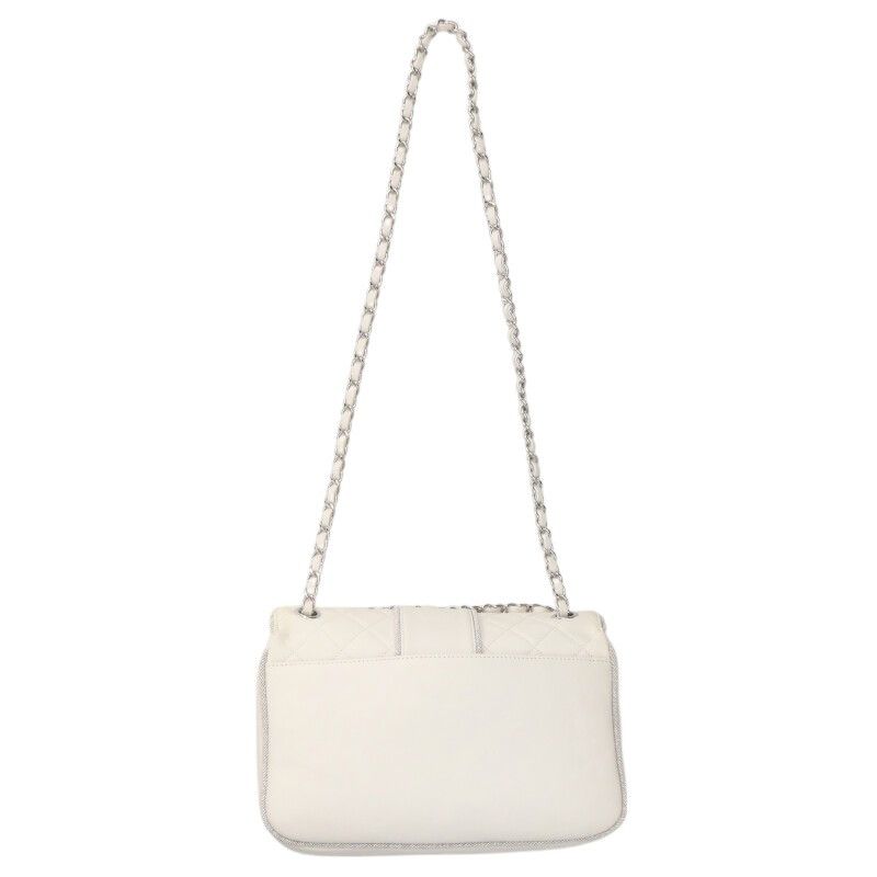 Chanel Elementary Chic Flap Lambskin Chain Shoulder Bag Women