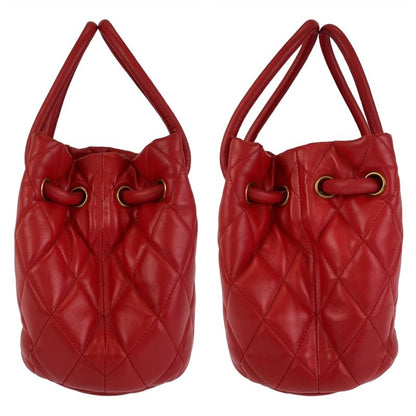 Balenciaga B Bucket Bag Red 600327 Shoulder Bag Handbag 2way Women 504527