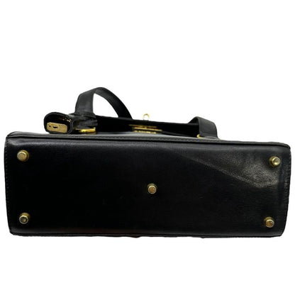 Gianni Versace Couture Medusa Design Box Calf Shoulder Bag Medusa Design Box