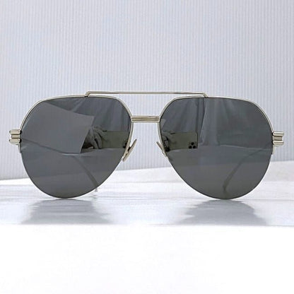 Bottega Veneta Sunglasses F21476 Silver Gray Mirror