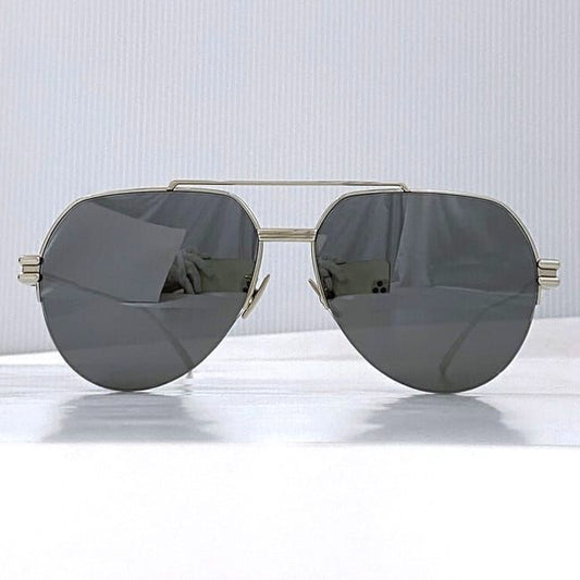 Bottega Veneta Sunglasses F21476 Silver Gray Mirror