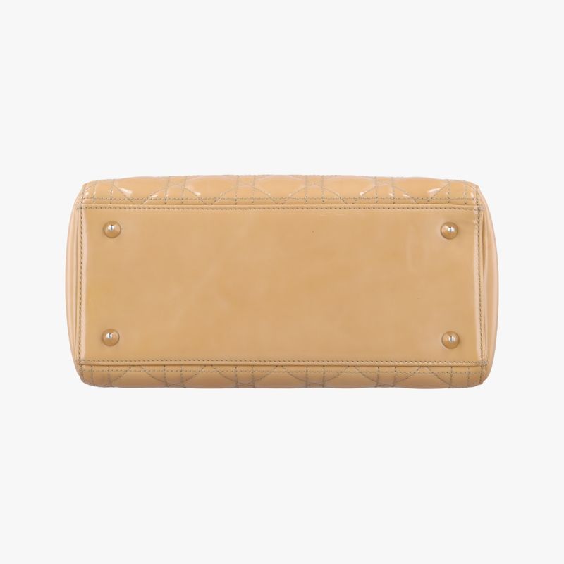 Christian Diorchristian Dior Lady Dior Beige Patent 14b-ma-0112