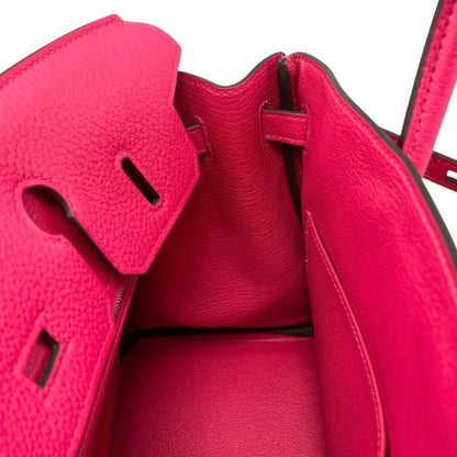 Hermes Handbag Birkin 25 K Engraved Togo Rose Mexico Pink Silver Hardware Hermes