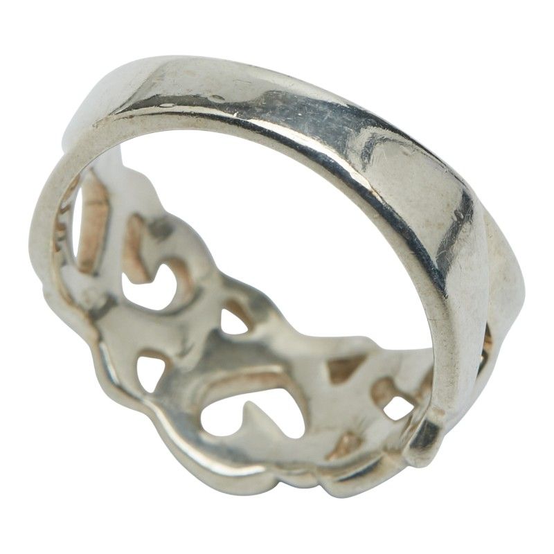 Tiffany & Co Triple Rubbing Heart Sv925 Silver Ladies Tiffany & Co