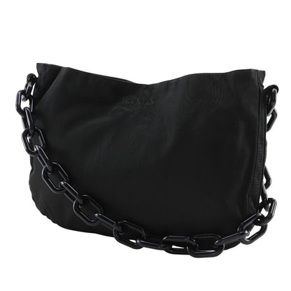 Prada Chain Shoulder B6431 Nylon And Plastic NERO Black Ladies Shoulder Bag
