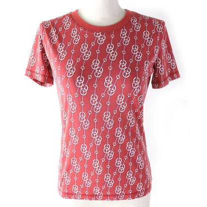 Hermes 22SS Cotton Allover Design Short-sleeved T-shirt Cut And Sewn Red 34