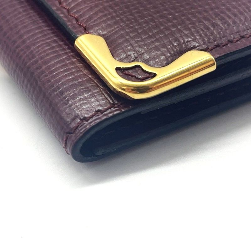 Cartier Key Case 6 Bridges L3000156 Must Line Leather Red Hardware Gold