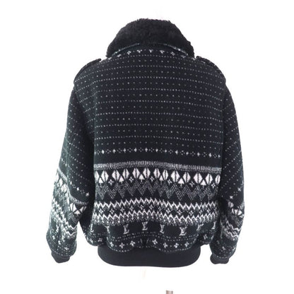 Louis Vuitton 22AW Alpine Jacquard Zip-up Jacket Black 34 Made In France