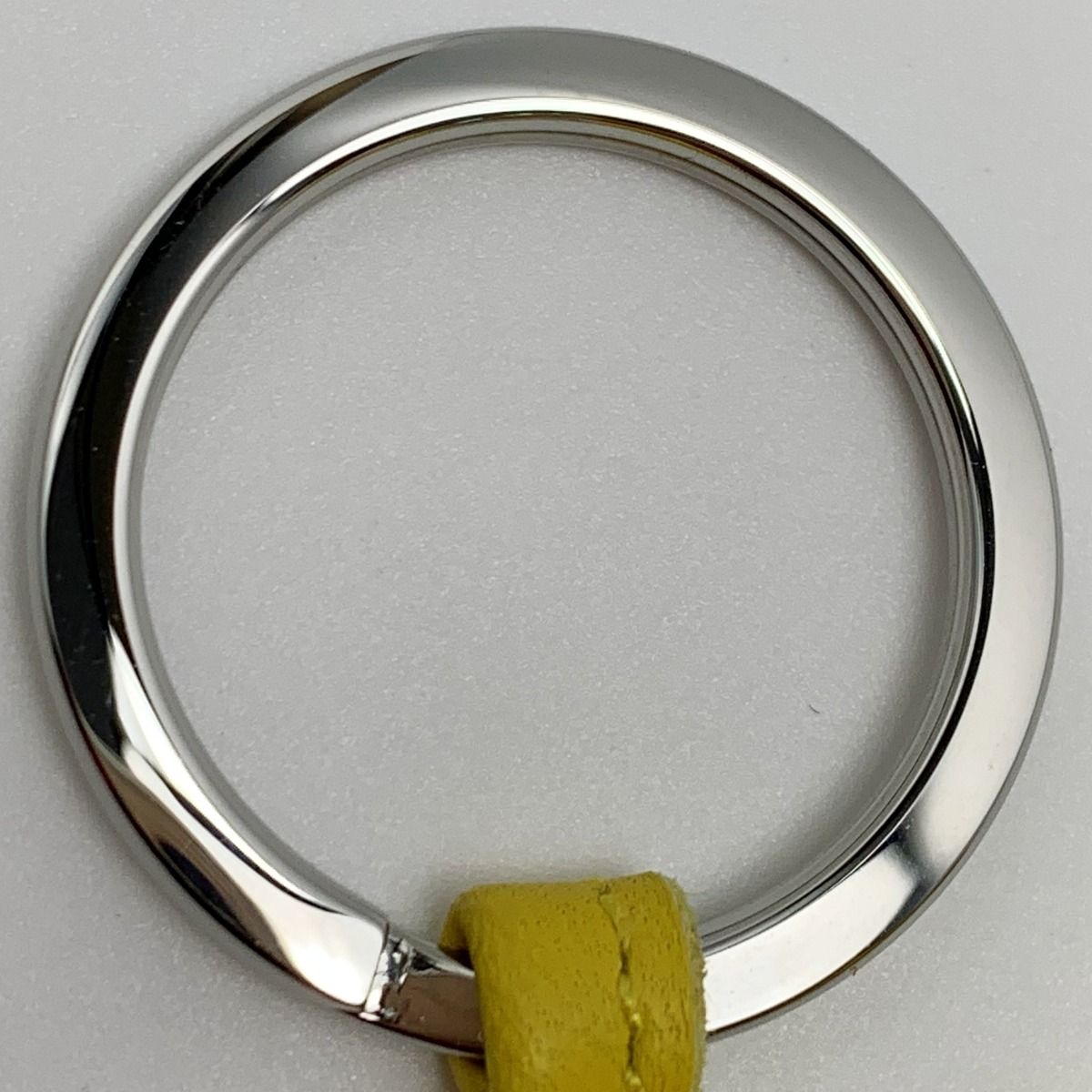 Hermes Carmen Unodos Brown/yellow Key Holder Charm Women's Silver Hardware