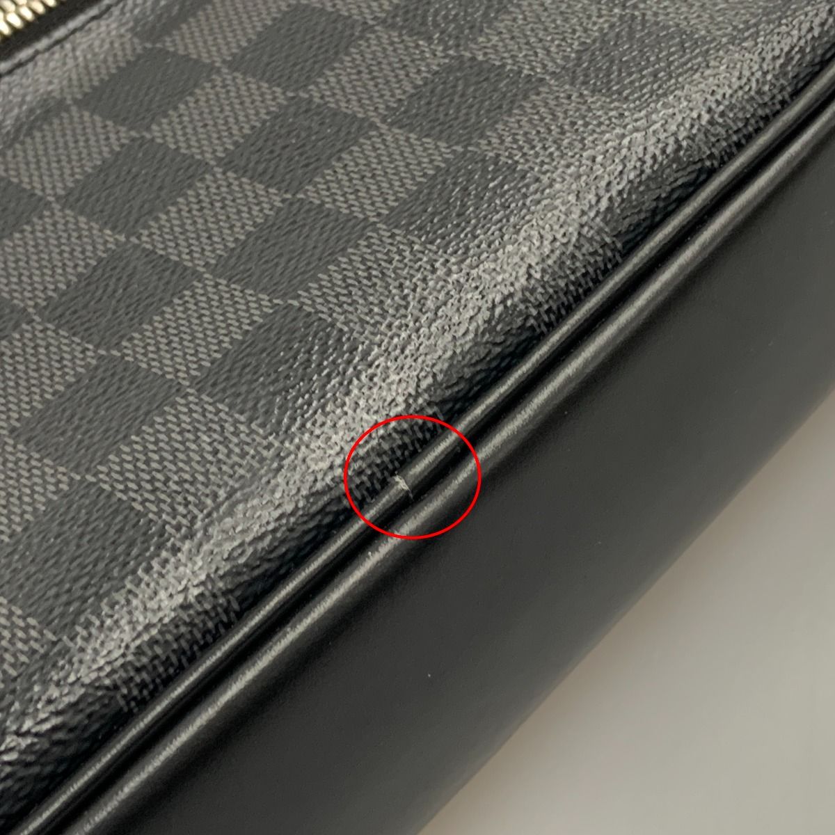 Louis Vuitton Damier Graphite Pochette Kasai Second Bag N41664 Black