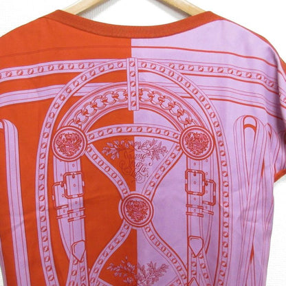 22ss Hermes Grand Tralala Twill Laine Short Sleeve Silk Cut and Sewn 2e2814do