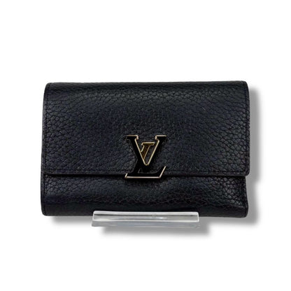 Louis Vuitton Trifold Wallet Portefeuille Capucines Black Taurillon