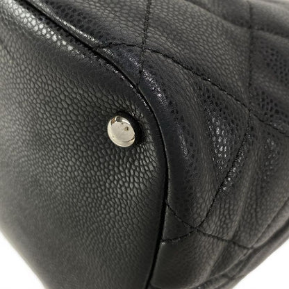 Chanel Tote Bag Matelasse Black Silver Hardware / Chain Shoulder