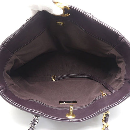 Chanel 19 Dizneuf Chain Tote Bag Dark Brown Matelasse