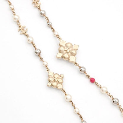 Chanel Necklace Pendant Choker Gold Silver Pink Coco Mark Long Necklace