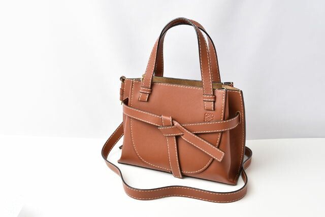 Loewe Handbag Gate Top Handle Mini Shoulder Bag 2way Loewe Bag Leather Brown