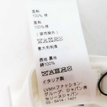 Celine 2aun1969p Initials Sequins Baseball Cap Hat Cotton White Black Gold