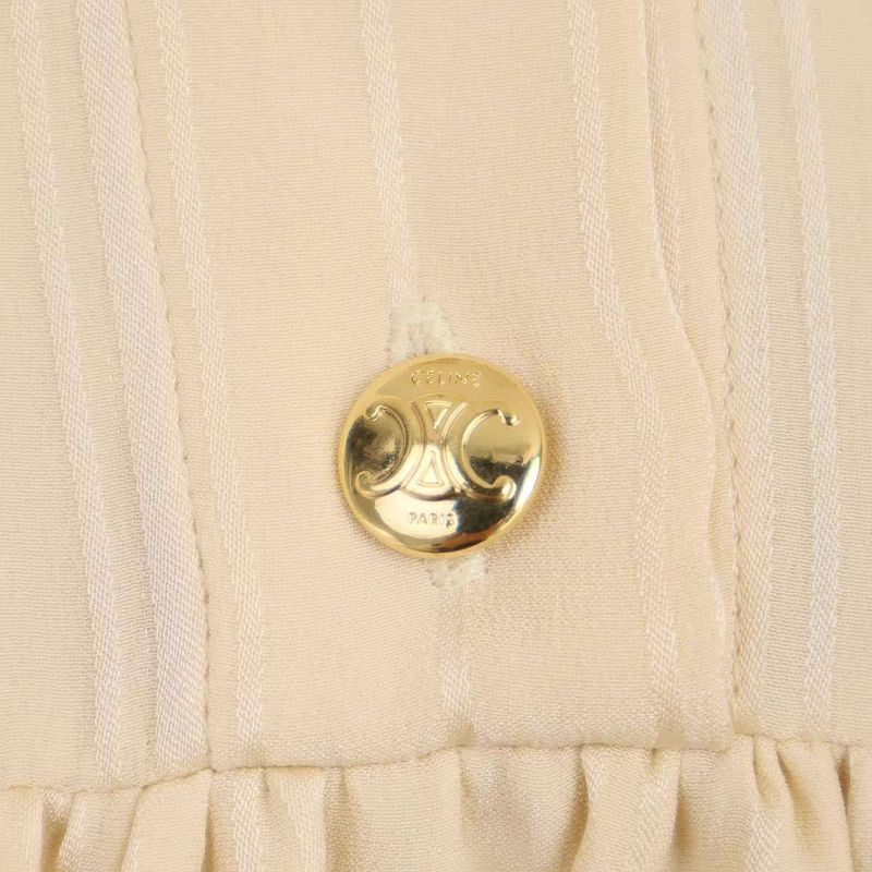 Celine Lavalliere Dress Lavalliere Silk Jacquard Dress 2r12l550v.03ch Beige 34