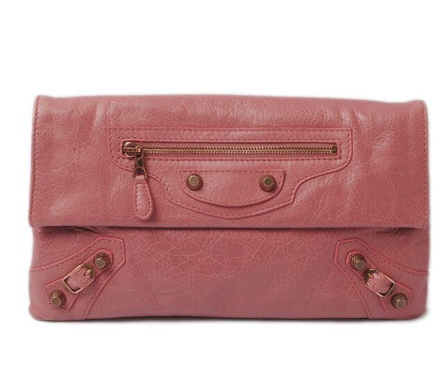 Balenciaga Clutch Bag Balenciaga Giant Envelope Vintage Pink Gold Hardware