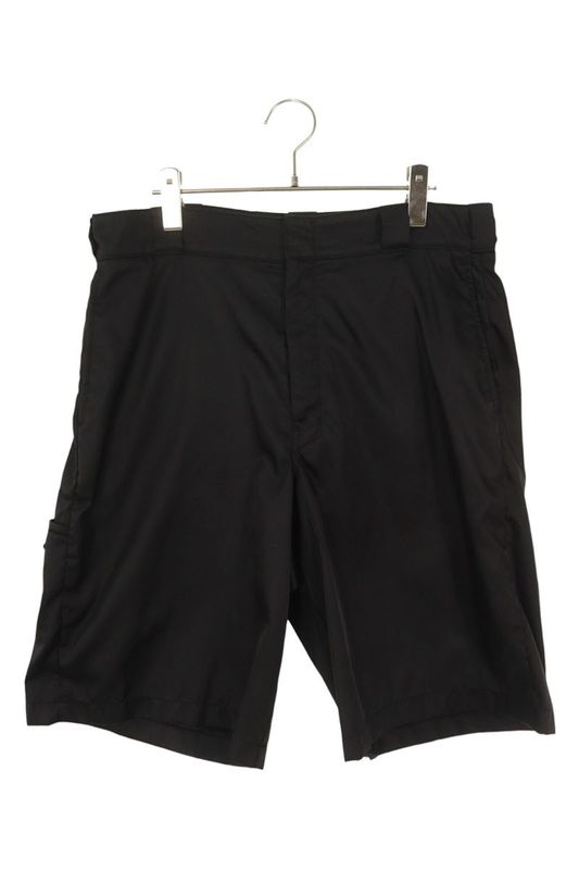 Prada Spg32 Logo Plate Nylon Bermuda Half Pants Men's 48