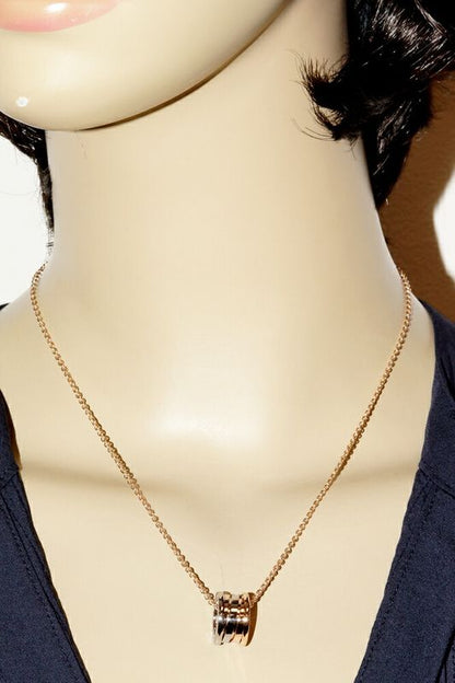 Bulgari Pendant Necklace 18K White Gold 18K Pink Gold Bzero1 Perfect Mistake